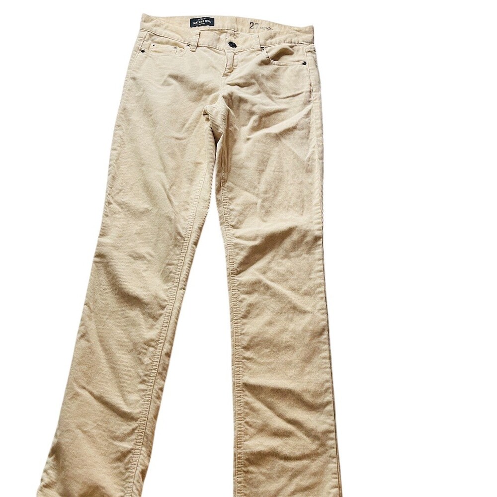 J.Crew Matchstick Pants Womens Size 27 Beige Tan Straight Leg 5-Pocket
